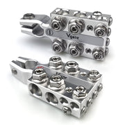 Vgate front view distribution block showing organized multi-way outputs and robust clamp