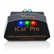 Vgate iCar Pro front plug showing compact design and easy install benefit