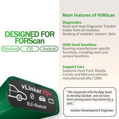 Vgate vLinker FD Plus plugged into vehicle OBD port demonstrating live diagnostics benefit