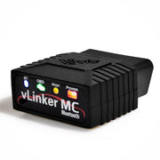 Vgate vLinker MC front view showing compact OBD2 adapter and durable housing benefit