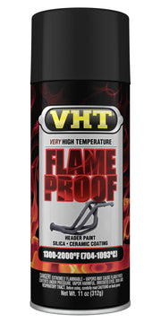 VHT flat black can front view showing product and labeling benefit protection