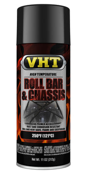 VHT aerosol can front view showing gloss black finish and durable protection
