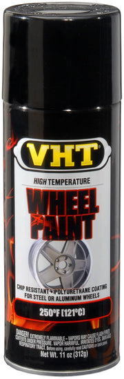 VHT front can showing gloss black finish and product identity for easy selection