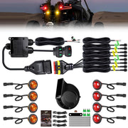 VI9000 front amber light assembly showing bright directional visibility