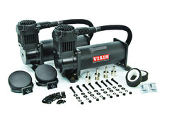 VIAIR 444C front profile showing dual compressors and quick mounting benefit