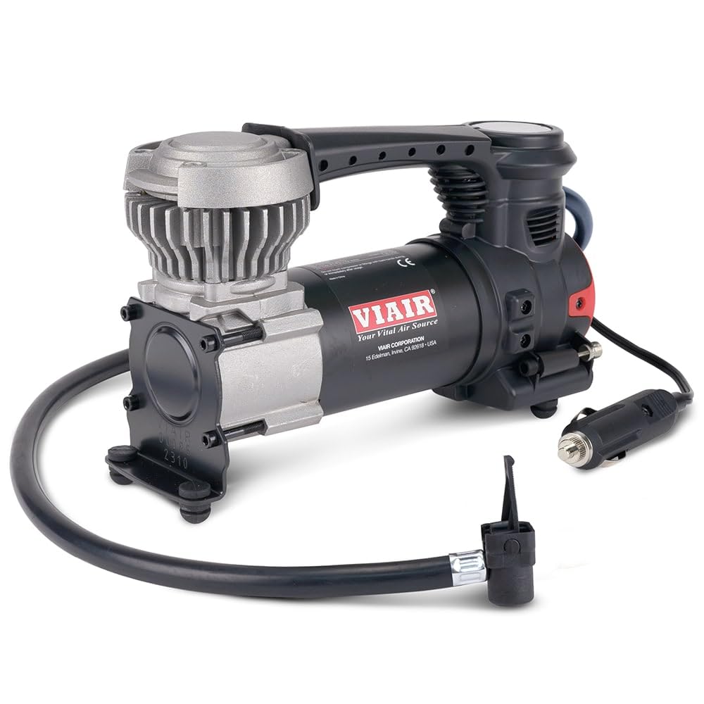 VIAIR 84P front angle showing compact compressor and benefits of portability