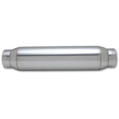 Vibrant Performance resonator installed on exhaust pipe, compact fit and durable