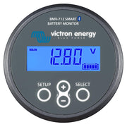 Victron Energy BMV-712 front display showing charge percent and voltage for quick status