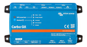 Victron Energy Cerbo GX front panel showing status LEDs and label for quick identification and monitoring