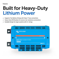 Victron Energy Lynx Class-T mounted in distribution panel for organized DC wiring benefit