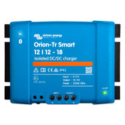 Victron Energy Orion-Tr front panel view showing compact design and benefits