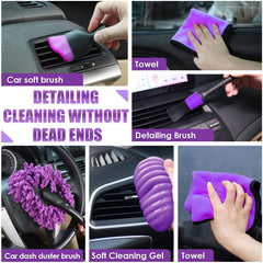 Viewsun cleaning gel tubs with mini brushes for sticky residue removal benefit