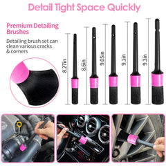 Viewsun detailing brushes array showing various sizes to reach crevices and textured surfaces