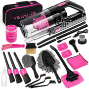 Viewsun front view showing unit and nozzles, portable cleaning benefit