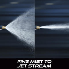 VIKING nozzle installed on standard hose demonstrating easy fit