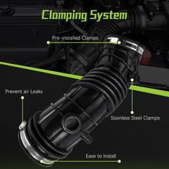 VINMS intake hose installed in engine bay demonstrating correct OEM fit