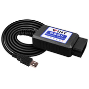VINTscan front view OBD2 adapter showing compact design and port for quick diagnostics