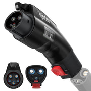 VIPTOO adapter front view showing connector and latch for secure charging