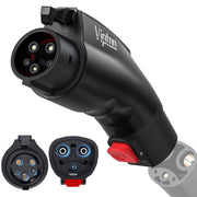 VIPTOO adapter front profile showing plug and durable housing for secure charging