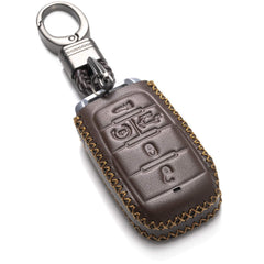 Vitodeco front view leather key case showing fit and polish - protects buttons