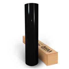 VViViD black high gloss front view showing glossy finish and paint-like look