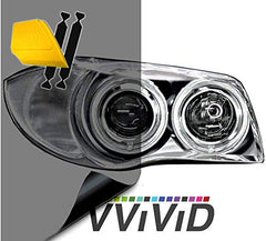 VViViD close-up of film texture, squeegee, and felt edge showing easy application