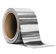 VViViD front view of the silver chrome roll showing reflective finish and length