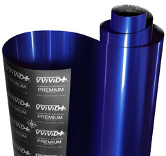 VViViD front view of Neptune Pearl Blue roll showing glossy finish and color benefit