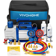 VIVOHOME front view showing pump and manifold for safe A2L servicing