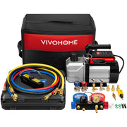 VIVOHOME front view of full vacuum pump and manifold kit, organized benefit