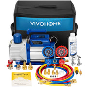 VIVOHOME front view of pump and gauge set showing compact layout and portability