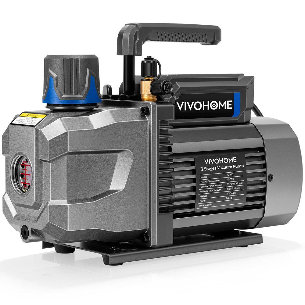 VIVOHOME front view showing pump housing and ports for quick identification and setup