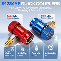 VIVOHOME close-up of high and low pressure couplers for leak prevention