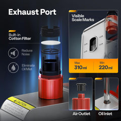 VIVOHOME oil sight window and fill port for fast maintenance and monitoring
