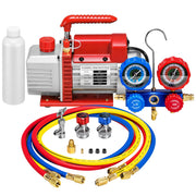 VIVOHOME vacuum pump and manifold gauge kit front view showing compact build and accessories