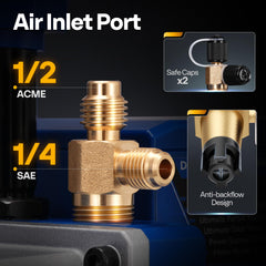 VIVOHOME pump oil window and bottom drain valve for easy maintenance
