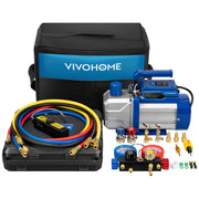 VIVOHOME vacuum pump front angle showing durable housing and portability benefit
