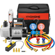 VIVOHOME vacuum pump front view showing compact durable housing and handle benefit