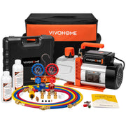 VIVOHOME front view of pump and gauge kit showing compact portability and power