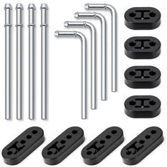 VIVTROVK exhaust hanger kit front view showing rods and rubber hangers for easy repair