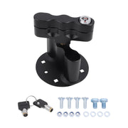 VKVXCLON front mount assembly showing plate and lock, improved theft prevention