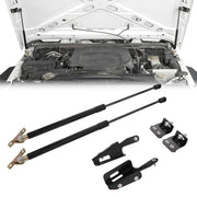 VKVXCLON front view of hood shocks showing fit and alignment benefit