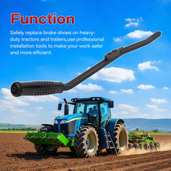 VKVXCLON tool in use on trailer axle demonstrating faster brake shoe service benefit