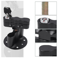VKVXCLON attached to swingout carrier, secure retention during off-road travel