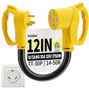 Vockjour front view showing full adapter for reliable shore power