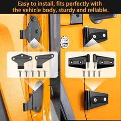VODCACA installed on Jeep door demonstrating restored alignment and secure closure