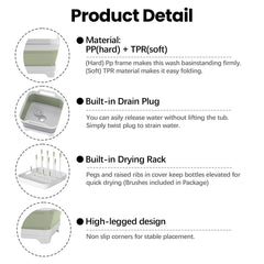 Volnamal drain plug detail for easy water release and mess-free emptying benefit