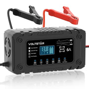 Voltstar front view of charger showing compact design and ports for convenience