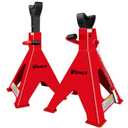 VONLX front view of both jack stands showing stable stance and heavy capacity