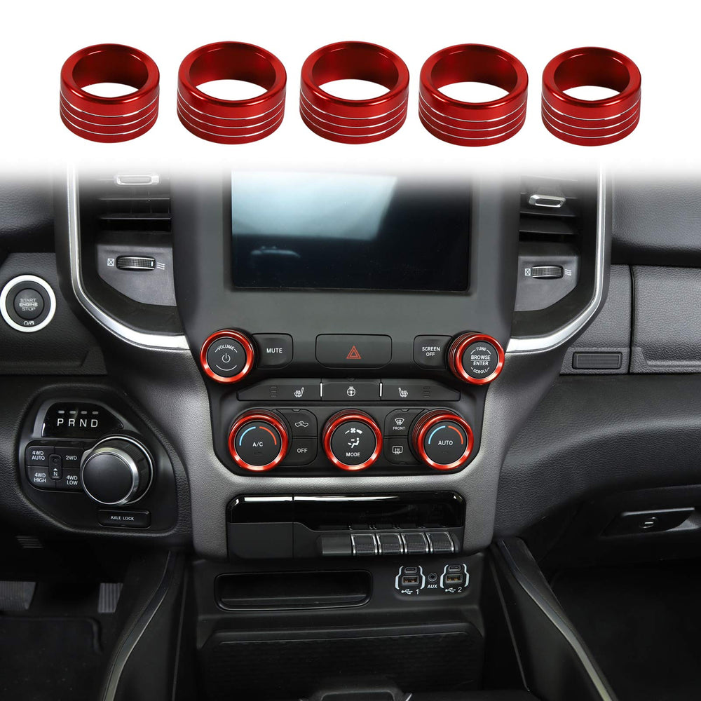 Voodonala red knob covers front view showing bold accent and refreshed look